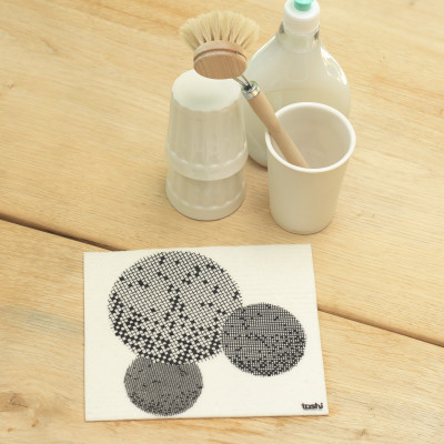 sponge cloth furbi: pixel circles