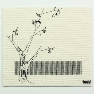 sponge cloth furbi: Tree with oscine