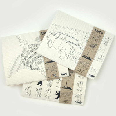  Furbi set of 4 sponge cloths: "Berlin 1"