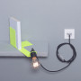 Buchstützen mit verspiegelter Lampe