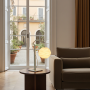 TAISEKI table lamp with LUMIKINO lampshade in the suite of an Italian hideaway