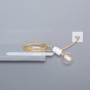 Skipper sliding shelf light in white with a yellow fabric cable